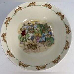 Bunnykins Nurseryware Bowl Royal Doulton Cereal Bowl Bone China EUC